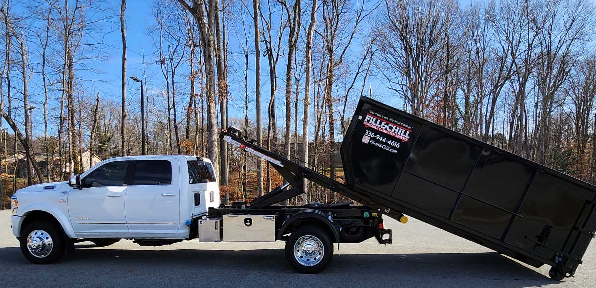 Fill & Chill Dumpster being Reloaded